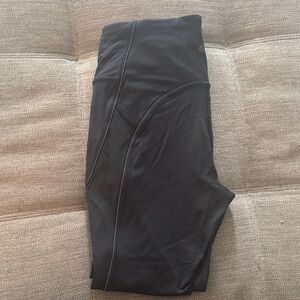 Athleta Black Cold Front Hybrid Leggings